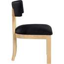  Meridian Lavrin Black Vegan Leather Upholstered Dining Side Chair IMAGE 3