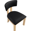  Meridian Lavrin Black Vegan Leather Upholstered Dining Side Chair IMAGE 6