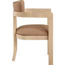  Meridian Lavrin Cognac Vegan Leather Upholstered Dining Arm Chair IMAGE 3