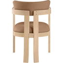  Meridian Lavrin Cognac Vegan Leather Upholstered Dining Arm Chair IMAGE 4