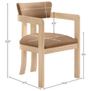  Meridian Lavrin Cognac Vegan Leather Upholstered Dining Arm Chair IMAGE 7