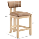  Meridian Lavrin Cognac Vegan Leather Upholstered Counter Stool IMAGE 7