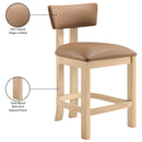  Meridian Lavrin Cognac Vegan Leather Upholstered Counter Stool IMAGE 8