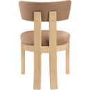  Meridian Lavrin Cognac Vegan Leather Upholstered Dining Side Chair IMAGE 4