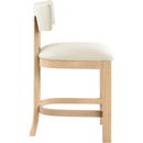  Meridian Lavrin Cream Vegan Leather Upholstered Counter Stool IMAGE 3