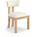  Meridian Lavrin Cream Vegan Leather Upholstered Dining Side Chair IMAGE 1