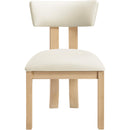  Meridian Lavrin Cream Vegan Leather Upholstered Dining Side Chair IMAGE 2