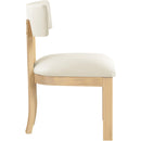  Meridian Lavrin Cream Vegan Leather Upholstered Dining Side Chair IMAGE 3