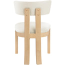  Meridian Lavrin Cream Vegan Leather Upholstered Dining Side Chair IMAGE 4