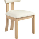  Meridian Lavrin Cream Vegan Leather Upholstered Dining Side Chair IMAGE 5