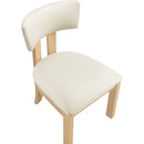  Meridian Lavrin Cream Vegan Leather Upholstered Dining Side Chair IMAGE 6