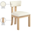  Meridian Lavrin Cream Vegan Leather Upholstered Dining Side Chair IMAGE 8