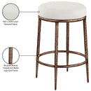  Meridian Ferro Cream Linen Textured Performance Fabric Upholstered Counter Stool IMAGE 5