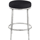  Meridian Ferro Black Linen Textured Performance Fabric Upholstered Counter Stool IMAGE 3