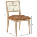  Meridian Atrium Cognac Vegan Leather Upholstered Dining Chair IMAGE 11