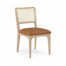  Meridian Atrium Cognac Vegan Leather Upholstered Dining Chair IMAGE 1