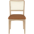  Meridian Atrium Cognac Vegan Leather Upholstered Dining Chair IMAGE 2