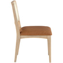  Meridian Atrium Cognac Vegan Leather Upholstered Dining Chair IMAGE 4