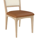  Meridian Atrium Cognac Vegan Leather Upholstered Dining Chair IMAGE 7