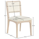  Meridian Atrium Cream Vegan Leather Upholstered Dining Chair IMAGE 10