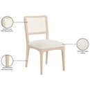  Meridian Atrium Cream Vegan Leather Upholstered Dining Chair IMAGE 11