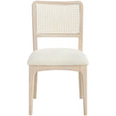  Meridian Atrium Cream Vegan Leather Upholstered Dining Chair IMAGE 3