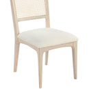  Meridian Atrium Cream Vegan Leather Upholstered Dining Chair IMAGE 6