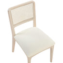  Meridian Atrium Cream Vegan Leather Upholstered Dining Chair IMAGE 7