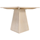  Meridian Atrium 36" Natural Glass Top And Wood Base Dining Table IMAGE 4