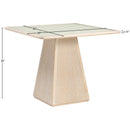  Meridian Atrium 36" Natural Glass Top And Wood Base Dining Table IMAGE 8
