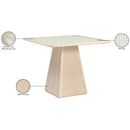  Meridian Atrium 36" Natural Glass Top And Wood Base Dining Table IMAGE 9