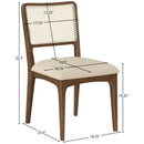  Meridian Atrium Beige Vegan Leather Upholstered Dining Chair IMAGE 10