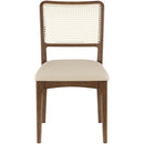  Meridian Atrium Beige Vegan Leather Upholstered Dining Chair IMAGE 3