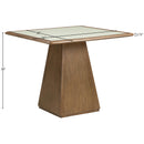  Meridian Atrium 36" Brown Glass Top And Wood Base Dining Table IMAGE 8