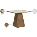  Meridian Atrium 36" Brown Glass Top And Wood Base Dining Table IMAGE 9