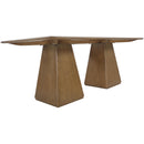  Meridian Atrium 78" Brown Glass Top And Wood Base Dining Table IMAGE 5