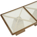  Meridian Atrium 78" Brown Glass Top And Wood Base Dining Table IMAGE 6