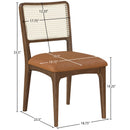  Meridian Atrium Cognac Vegan Leather Upholstered Dining Chair IMAGE 10