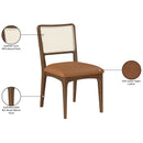  Meridian Atrium Cognac Vegan Leather Upholstered Dining Chair IMAGE 11