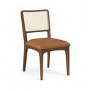  Meridian Atrium Cognac Vegan Leather Upholstered Dining Chair IMAGE 1