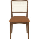  Meridian Atrium Cognac Vegan Leather Upholstered Dining Chair IMAGE 3