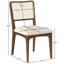  Meridian Atrium Cream Vegan Leather Upholstered Dining Chair IMAGE 10