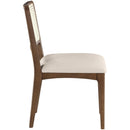  Meridian Atrium Cream Vegan Leather Upholstered Dining Chair IMAGE 4