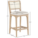  Meridian Atrium Cream Vegan Leather Upholstered Counter Stool IMAGE 10