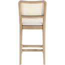  Meridian Atrium Cream Vegan Leather Upholstered Counter Stool IMAGE 5