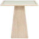  Meridian Atrium Natural Glass Top And Wood Base Counter Height Table IMAGE 3