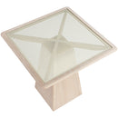  Meridian Atrium Natural Glass Top And Wood Base Counter Height Table IMAGE 4