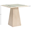  Meridian Atrium Natural Glass Top And Wood Base Counter Height Table IMAGE 8