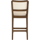  Meridian Atrium Beige Vegan Leather Upholstered Counter Stool IMAGE 5