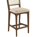  Meridian Atrium Beige Vegan Leather Upholstered Counter Stool IMAGE 7